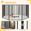PawHut Heavy Duty Dog Playpen, 8 Panels Dog Pen, 100cm Height Pet Playpen Exercise Pen, with Door, for Small and Medium, Large Dogs