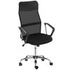 HOMCOM Mesh Office Chair, High Back Computer Desk Chair, Swivel Chair with Height Adjustable, Study Chair for Home Office, Black