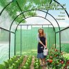 Outsunny 3 x 2 x 2m Polytunnel Greenhouse with Doors and Mesh Windows, Walk-in Grow House Tent with UV-resistant PE Cover and Steel Frame, Green