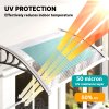 Outsunny Front Door Canopy Outdoor Awning Aluminium Rigid Plastic Polycarbonate Rain Shelter UV Water Rain Resistant 100 x 75cm Clear