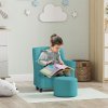 AIYAPLAY Kids Sofa Set, Toddler Chair with Footrest, Single Seater Kids Armchair for Playroom Bedroom, Blue