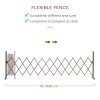 Outsunny Expanding Trellis Fence Freestanding Aluminum Alloy Movable Fence Foldable Garden Screen Panel Pet Safety Fence for Patio Lawn Decoration, 300cm x 103.5 cm, Dark Brown