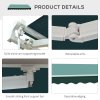 Outsunny 3m x 2.5m Garden Patio Manual Awning Canopy Sun Shade Shelter with Winding Handle Retractable Green