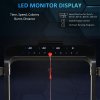 HOMCOM Folding Treadmill, 1.85HP Installation-Free Walking Jogging Running Machine, 12KM/H with 12 Pre-Programs and LED Display for Home Gym Office