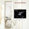 HOMCOM Full Length Mirror, 37 x 157cm Wall Mounted, Leaning, Free Standing Mirror, Framed Full Body Mirror for Living Room, Bedroom, Black