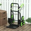 DURHAND Steel Folding Hand Truck, Heavy Duty Foldable Trolley on Wheels, Multi-Purpose Sack Truck Moving Trolley, 120kg, Green