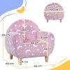 AIYAPLAY Kids Armchair, Glow in the Dark Single Chair with Star Design, Upholstered Toddler Tub Chair for Bedroom, Playroom, Kid Room, Pink
