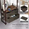 HOMCOM Free Standing Clothes Rail with 3 Fabric Drawers and Storage Shelves, Garment Rack, Hanging Rail for Hallway, Bedroom and Living Room, Rustic Brown