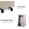 Outsunny 10.5KW Propane Patio Heater Freestanding Pyramid Gas Outdoor Tower Heater Warmer with Wheels, Rain Cover, Regulator and Hose - Silver