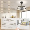 HOMCOM Ceiling Fan with Light and Remote, 50 cm LED Mount Ceiling Fan Light with 3 Colour, 6 Speed, Timer, Adjustable Brightness, Quiet Reversible DC Motor, for Bedroom, Living Room, Black