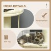 PawHut 83cm Cat Tree, Cat Tower for Indoor Cats w/ Sisal scratching posts, Enlarged Kitten Bed, Ball & String Toy - Cream