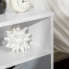 HOMCOM Bedside Table Nightstand with Drawer and Shelf, Side End Table with Wood Legs for Bedroom, White and Grey