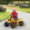 AIYAPLAY 6V Electric Car for Kids, Battery Powered Kids ATV, Quad Bike with Forward Backward, LED Headlights, for Ages 18-36 Months, Yellow