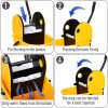 HOMCOM 26L Mop Bucket with Wringer, Mop Bucket on Wheels with Carry Handle, Mop Holder, Plastic Body for Household, Yellow