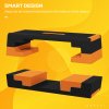 SPORTNOW Aerobic Step Platform, Exercise Stepper for Home Workout,, 15/20/25cm Height Adjustable, Non-Slip - Orange