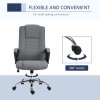 Vinsetto Office Chair, Linen-Feel Fabric Swivel Computer Desk Chair with Adjustable Height and Tilt Function for Home Study Bedroom, Dark Grey