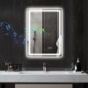 HOMCOM Bluetooth Bathroom Mirror with LED Lights, Illuminated Backlit Wall Mounted Vanity Mirror with 3 Colours Dimmable, Demister Pad, Memory Function, Touch Sensor, IP44