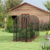 Outsunny Fruit Cage Bird Netting, Heavy Duty Fruit and Vegetable Protection Tent with Zipped Door, Anti Bird, Insects, Small Animals, 1.2 x 3.6 x 1.9m, Black