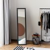 HOMCOM Full Length Mirror, Floor Standing or Wall-Mounted Long Mirror, Rectangular Full Body Mirror for Bedroom, Living Room, Black