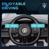 AIYAPLAY Maserati Licensed Electric Car for Kids, 12V Kids Electric Car with Remote Control, LED Light, MP3, Music, Soft Start, Horn, Ride on Car for 3-5 Years, Grey