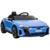 HOMCOM Audi RS e-tron GT Licensed Electric Cars for Kids Electric Ride-ons 12V Battery Powered Toy w/ Remote Control Music, for 3-5 years, Blue