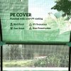 Outsunny 3 x 3 x 2m Polytunnel Greenhouse with Doors and Mesh Windows, Walk-in Grow House Tent with UV-resistant PE Cover and Steel Frame, Green