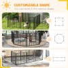 PawHut Heavy Duty Dog Playpen, 8 Panels Dog Pen, 80cm Height Pet Playpen Exercise Pen, with Door, for Small and Medium Dogs