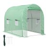 Outsunny 3L x 2W x 2H m Polytunnel Greenhouse, Walk-in Polytunnel Outdoor Garden Flower Vegetable Planter with Zipped Door