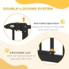 PawHut Pressure Fit Dog Stair Gate No Drilling Safety Gate Auto Close for Doorways, Hallways, 74-100cm Adjustable, 78cm Tall, Black