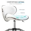 HOMCOM Adjustable Rolling Swivel Beauty Salon Chair, Stool for Spa, Technician - White
