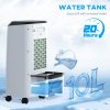 HOMCOM Portable Air Cooler, Evaporative Anion Ice Cooling Fan Water Conditioner Humidifier Unit with 10L Water Tank, 3 Modes, 3 Speed, Remote, Timer, Oscillating for Home Quiet Bedroom, White