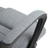 Vinsetto Office Chair, Linen-Feel Fabric Swivel Computer Desk Chair with Adjustable Height and Tilt Function for Home Study Bedroom, Dark Grey