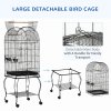 PawHut Bird Cage Budgie Cage Large Aviary for Parrot Finch Cockatiel with Stand, Shelf, Top Access
