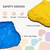 AIYAPLAY Balance Stepping Stones for Kids, 6-Piece River Stones with Non-slip Bottom, Indoor Outdoor Sensory Obstacle Course for Ages 3-8 Years, Multicoloured