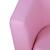HOMCOM Children's Armchairs Toddler Chair Sofa Footstool 2-in-1 Design for Girls with Thick Padding, Anti-skid Foot Pads, Wood Frame, Pink