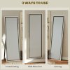HOMCOM Full Length Mirror, 163 x 53 cm Full Body Mirror with Frame, Free Standing, Hanging or Leaning Against Wall for Bedroom, Living Room, Grey Wood Effect