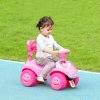 AIYAPLAY Ride on Car, Push Along Toy, Toddler Car Foot to Floor with Under Seat Storage, Anti-Over-Backwards Device, Horn, Music, Light, for 18-36 Months, Pink