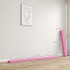 SPORTNOW 7.7ft Folding Gymnastics Beam, Floor Balance Beam for Kids with Anti-Slip Base, Gymnastics Equipment for Home Gym, Training Exercise, Pink