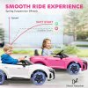 HOMCOM Audi RS e-tron GT Licensed Electric Car for Kids, 12V Battery Powered Electric Ride-on Toy with Remote Control Music, Suspension Wheels, Soft Start, for 3-5 years, Pink