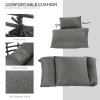 Outsunny Garden Egg Chair, Teardrop Outdoor PE Rattan Chair with Full-body Soft Padded Cushion, Mixed Grey