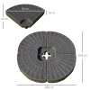 Outsunny 4 PCs Portable Round Parasol Base Up to 100kg, Sand or Water Fillable Umbrella Cross Stand Weights Holder for Cantilever Banana Hanging Parasol