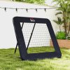 HOMCOM Football Rebounder Net with 5 Adjustable Angles, Foldable Football Kickback Target Goal for Garden Training Teaching