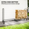 Outsunny Firewood Rack with Waterproof Cover, Heavy Duty Metal Log Store Indoors, Log Storage Holder for Outdoor Indoor Fireplace, 200 x 36 x 99 cm, Dark Green