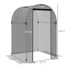 Outsunny Fruit Cage Bird Netting, Heavy Duty Fruit and Vegetable Protection Tent with Zipped Door, Anti Bird, Insects, Small Animals, 1.2 x 1.2 x 1.9m, Black