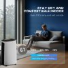 HOMCOM 16L/Day Dehumidifier with 3.7L Water Tank, 24H Timer On/Off, Digital Humidity Display, Dehumidifier for Home Damp, Bedroom, Condensation, Mould, Laundry Drying, White
