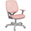 Vinsetto Office Chair, Breathable Mesh Swivel Desk Chair with Adjustable Height and  360 Degree Swivel Security Wheels for Home Office, Study, Pink