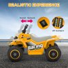 AIYAPLAY 6V Electric Car for Kids, Battery Powered Kids ATV, Quad Bike with Forward Backward, LED Headlights, for Ages 18-36 Months, Yellow