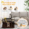 PawHut Dog Pen, Pet Playpen, Portable Foldable Dog Cat Playpen Soft Pet Cage with Storage Bag for Puppies, Rabbits, Kittens, Guinea Pigs, 74 x 60 x 45cm - Brown