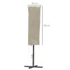 Outsunny Garden Parasol Cover, Outdoor Patio Umbrella Protector Weatherproof Garden Patio with Rod, Zipper for 2-4m Parasol, 60 x 160cm, Khaki