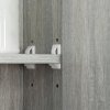 kleankin Bathroom Mirror Cabinet, Wall Mounted Storage Cabinet with Adjustable Shelves, 3 Doors and Cupboards, Grey